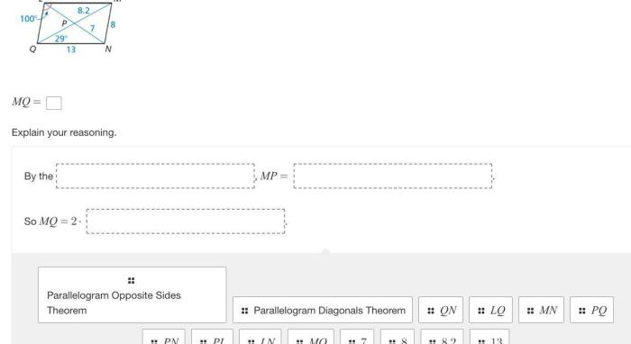 Find mq in parallelogram lmnq