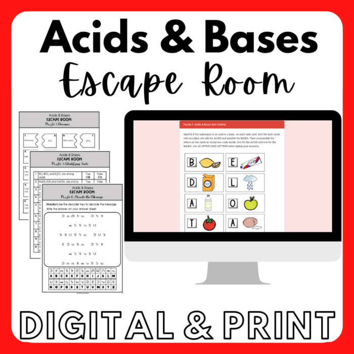 Acids and bases escape room