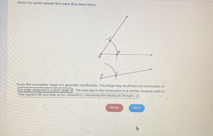 Study this incomplete image of a geometric construction