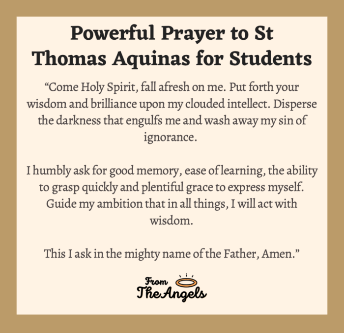 St thomas aquinas prayer before study