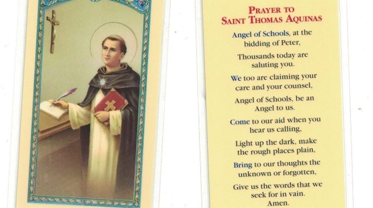 Thomas aquinas prayer st student students before saint catholic prayers quotes do highschool